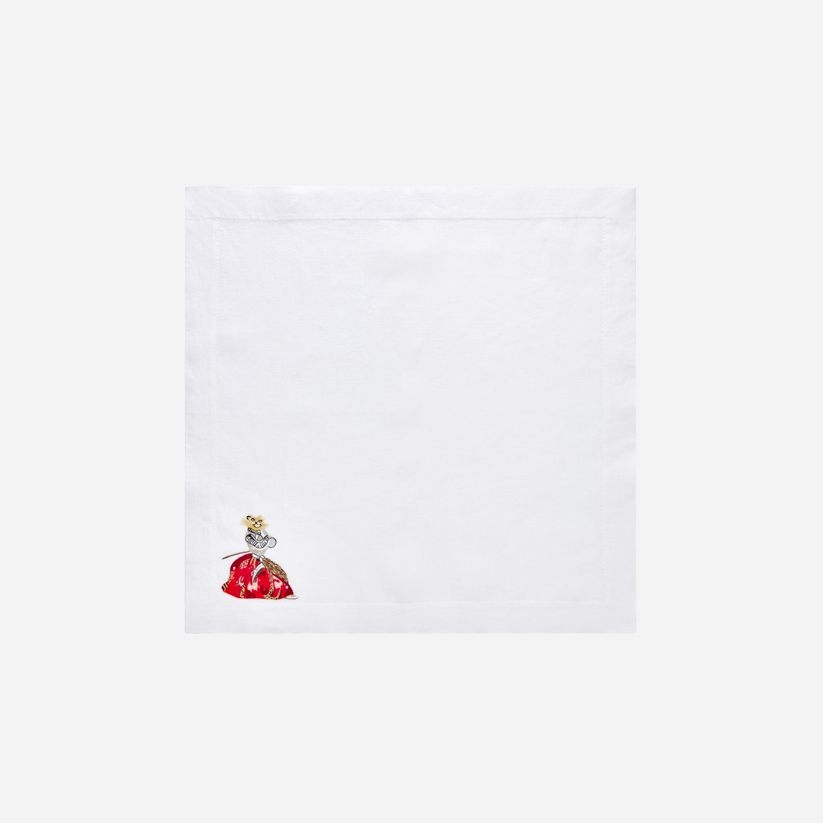 Animaux Hand-Embroidered Dinner Napkin - Set of 6