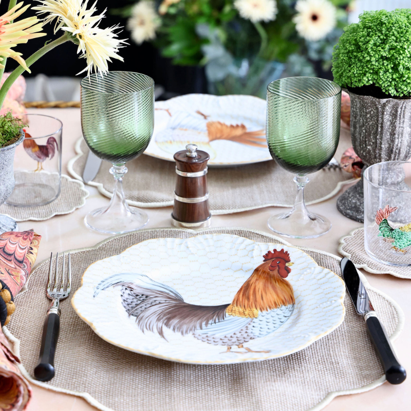 Torse Red Wine Glass Green