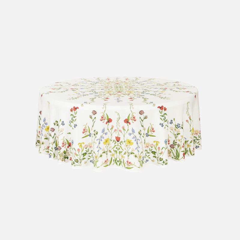Botanical Wildflower Round Tablecloth