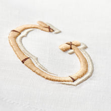 Load image into Gallery viewer, Hand-Embroidered Bamboo Monogrammed Napkin
