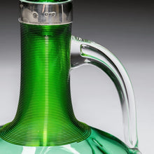 An Antique Green Claret Pumpkin Carafe