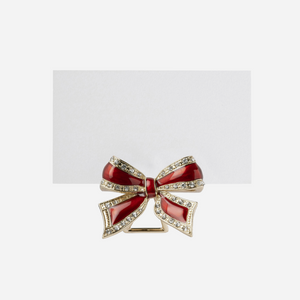 Bow Place Card Holder Emerald - Set of 4