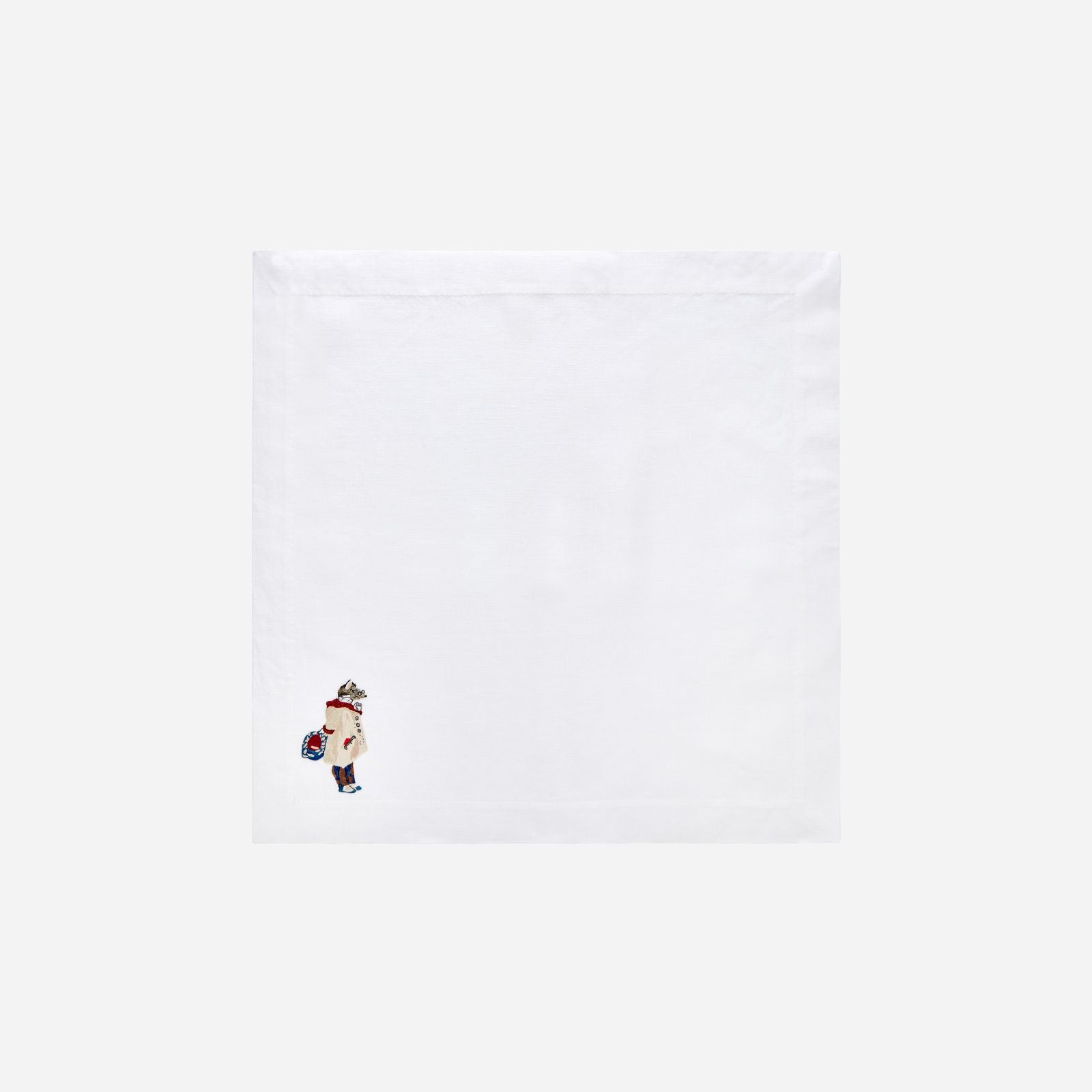 Animaux Hand-Embroidered Dinner Napkin - Set of 6