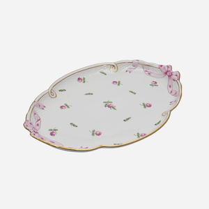 Antique Herend Vienna Rose & Bow Serving Platter