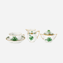 An Antique Herend Apponyi Green Coffee and Tea Service