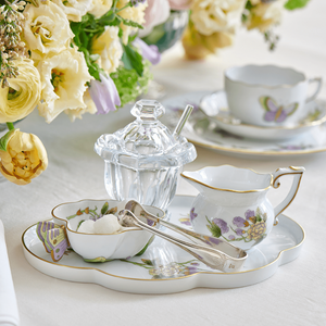 Royal Garden Leaf Dish with Butterfly Handle