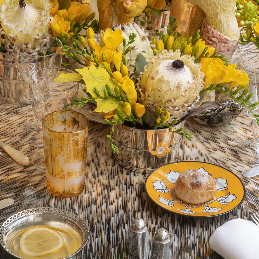 Alberto Pinto Jaipur Bread Plate Amber