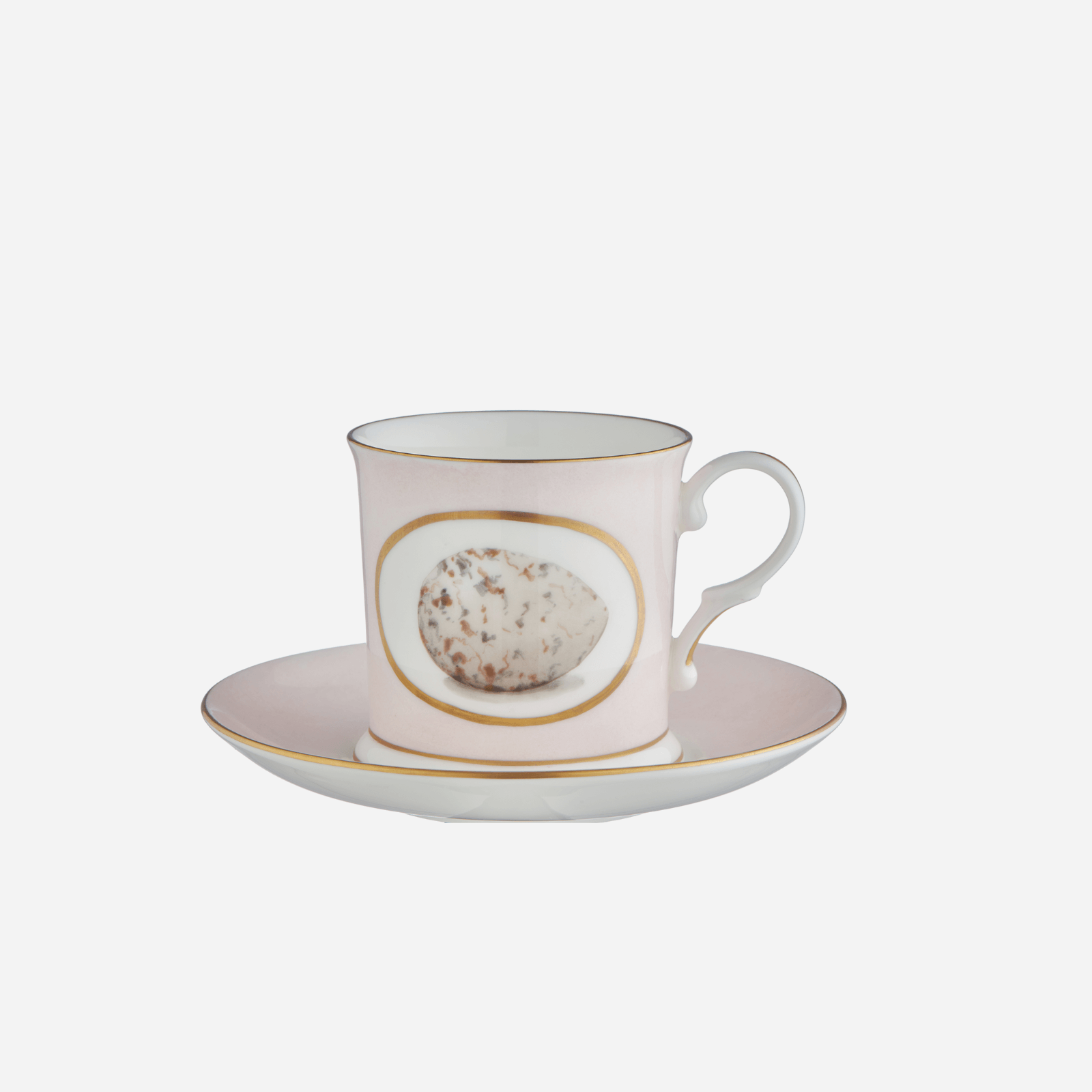 Egg & Feather Mug with Saucer
