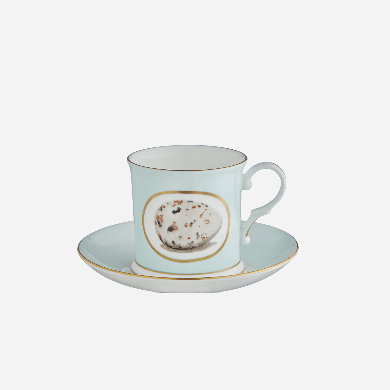 Egg & Feather Mug with Saucer