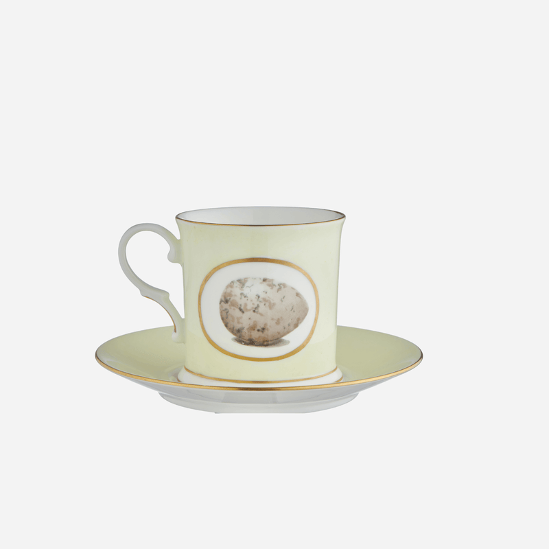 Egg & Feather Mug with Saucer