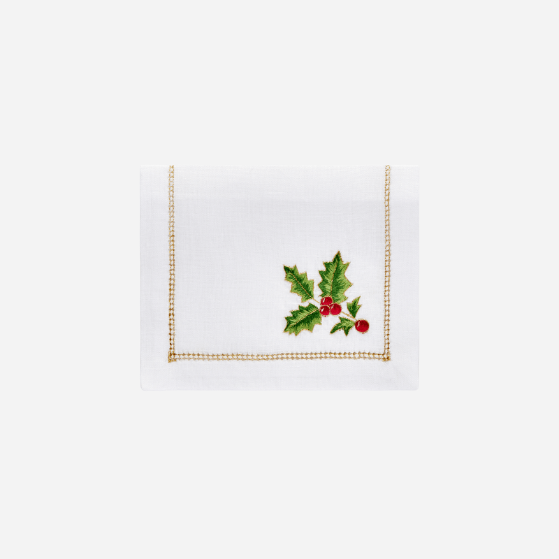 Holly Cocktail Napkin