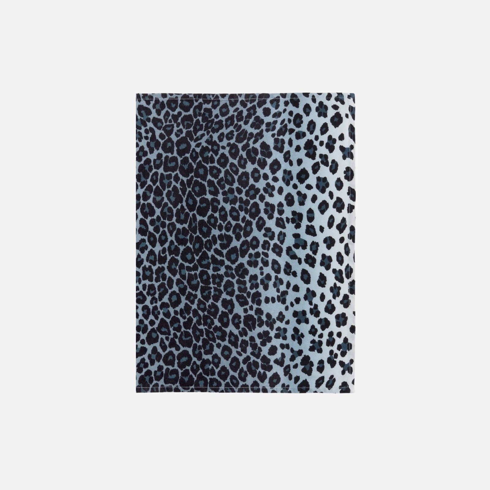 Leopard Blue Linen Sateen Napkins - Set of 4