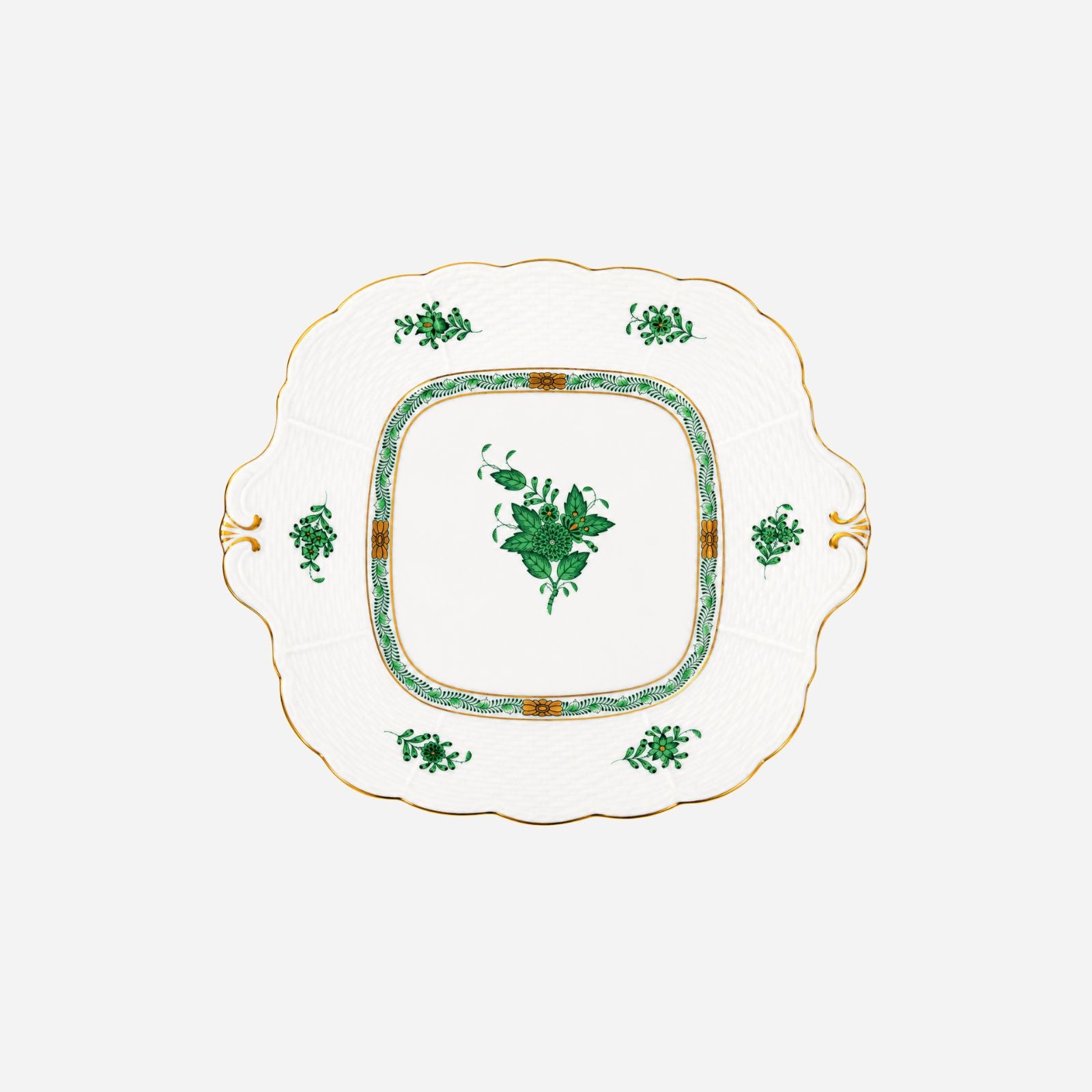 An Antique Herend Apponyi Green Coffee and Tea Service
