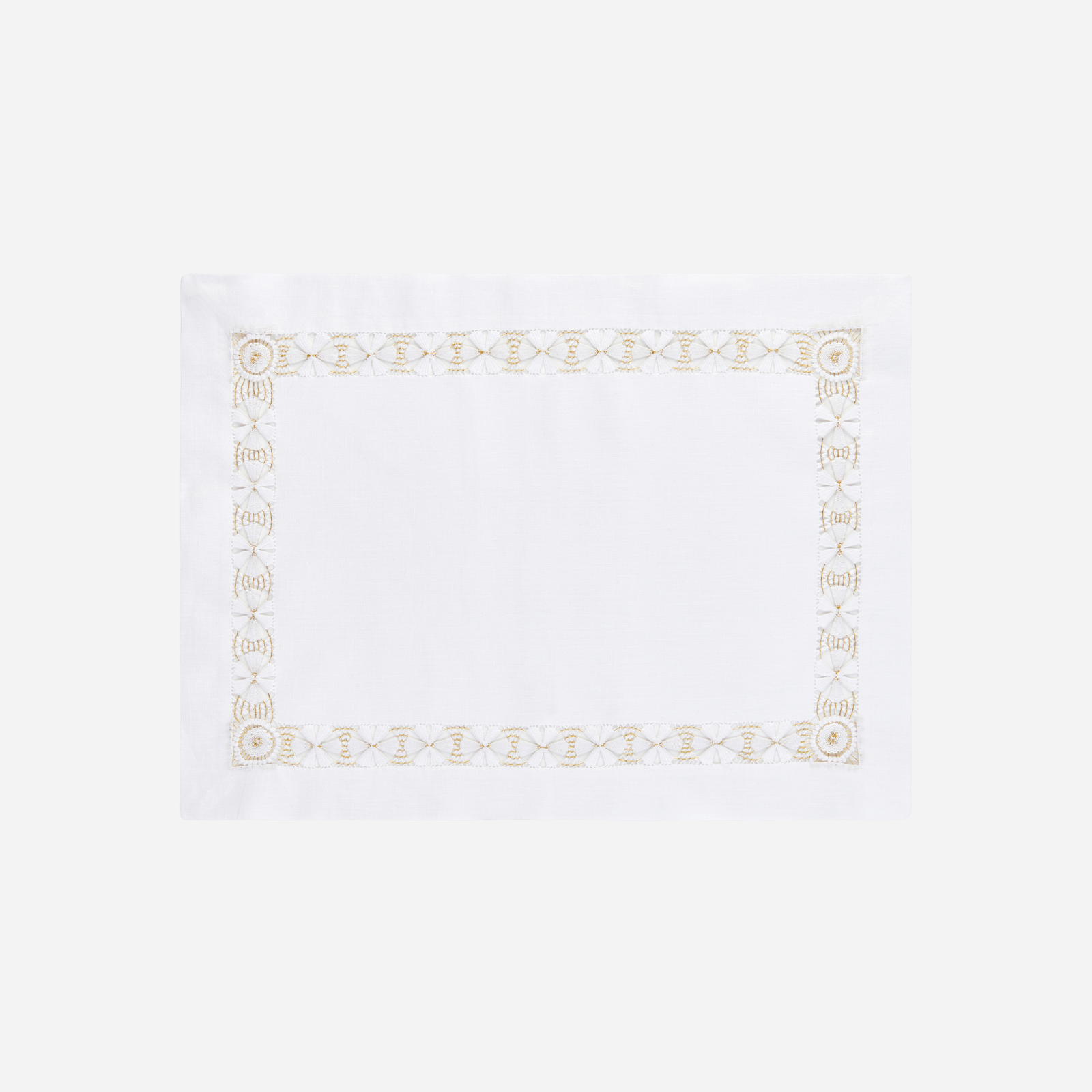 Margarita Hemstitch Gold Placemat