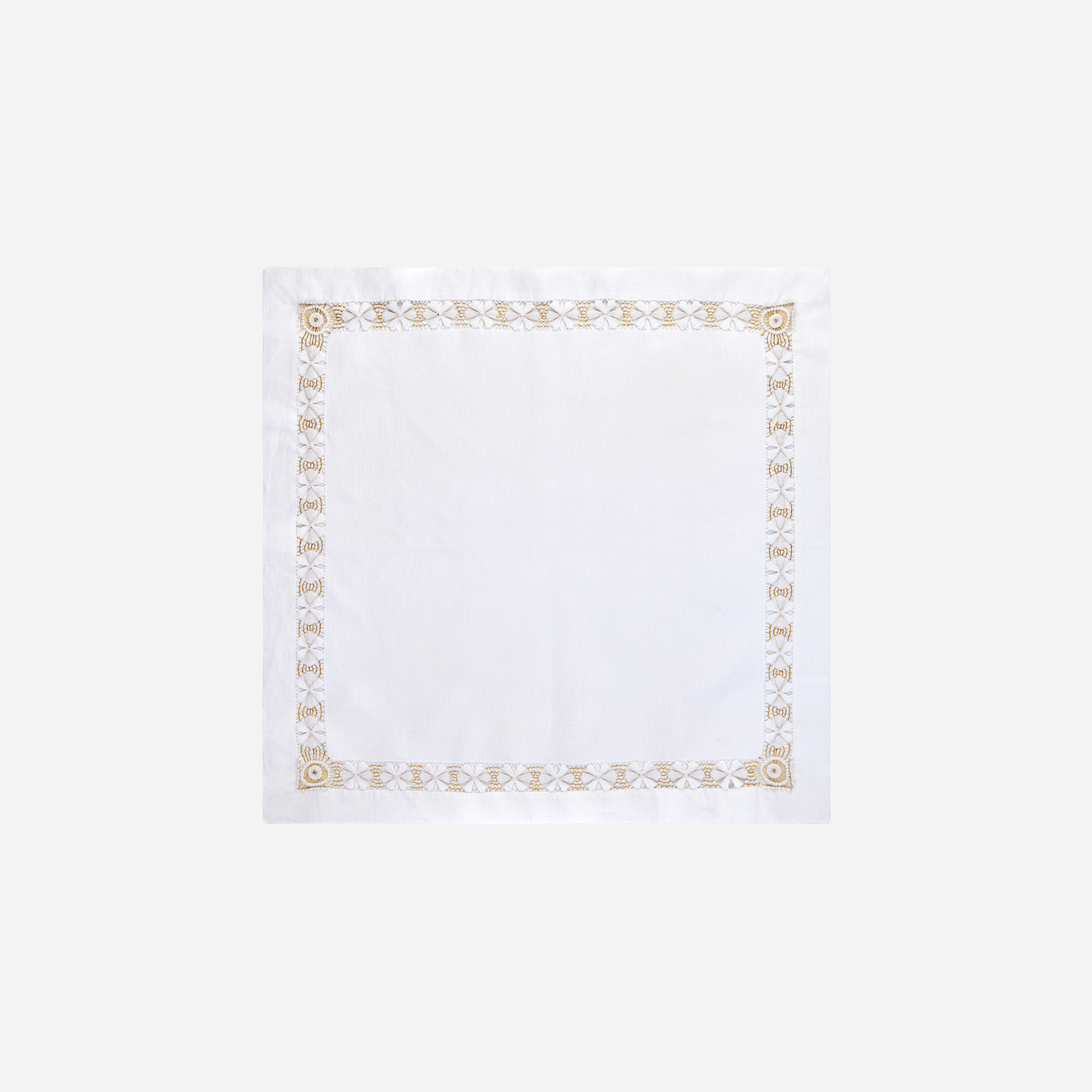 Margarita Hemstitch Gold Dinner Napkin