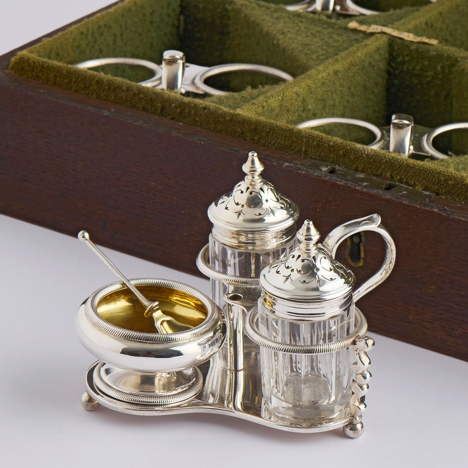 Antique Garrard & Co. Silver Condiment Set