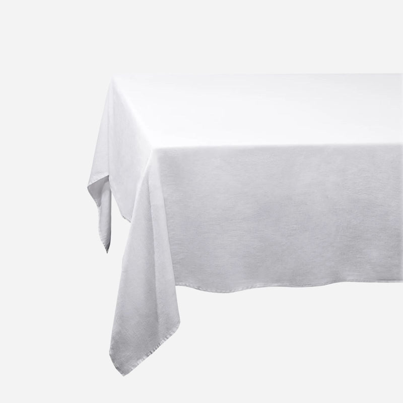White Linen Sateen Tablecloth
