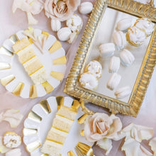 Load image into Gallery viewer, Melon Dessert Plate White Gold
