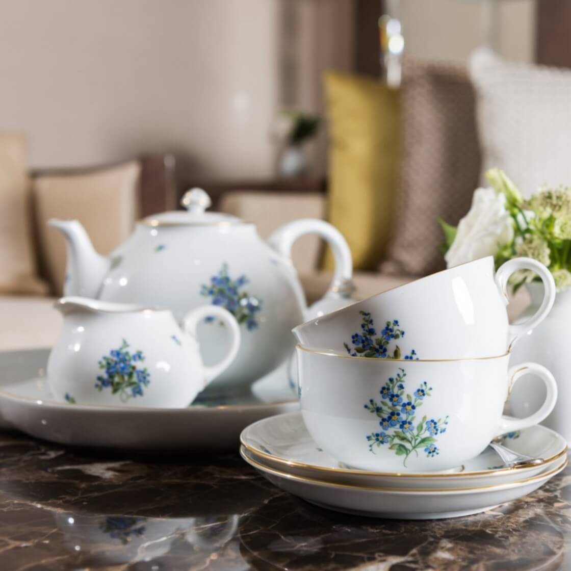 Forget Me Not Teacup & Saucer