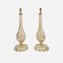 A Pair of Murano Glass Lamps