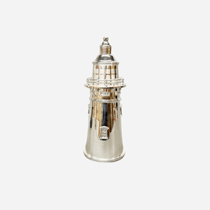 A Vintage Silver-Plated Lighthouse Cocktail Shaker