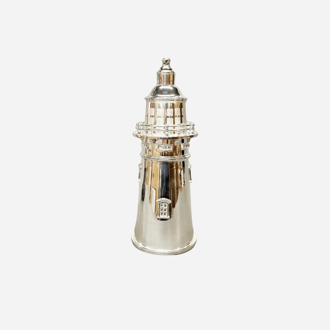 A Vintage Silver-Plated Lighthouse Cocktail Shaker