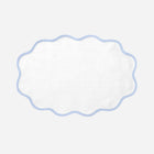 Set of Four Ice Blue Scallop Placemats