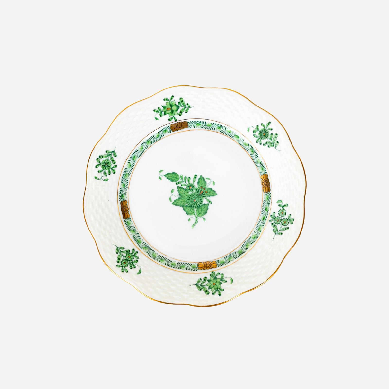 An Antique Herend Apponyi Green Coffee and Tea Service