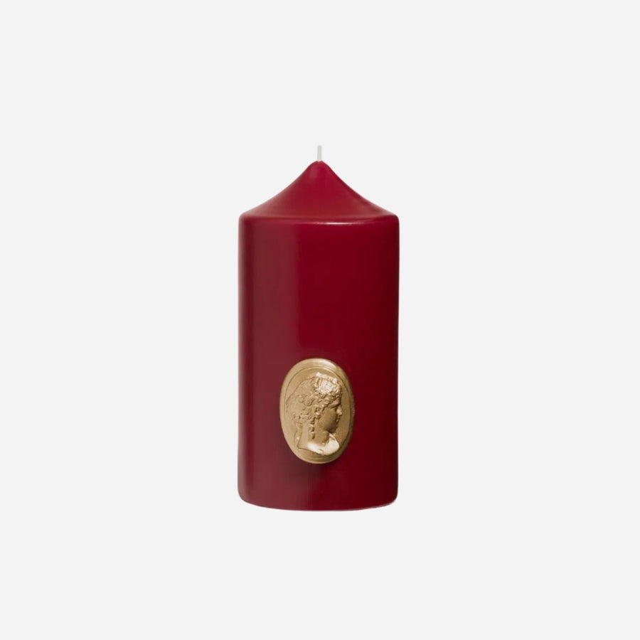 Cire Trudon Cameo Pillar Candle Burgundy