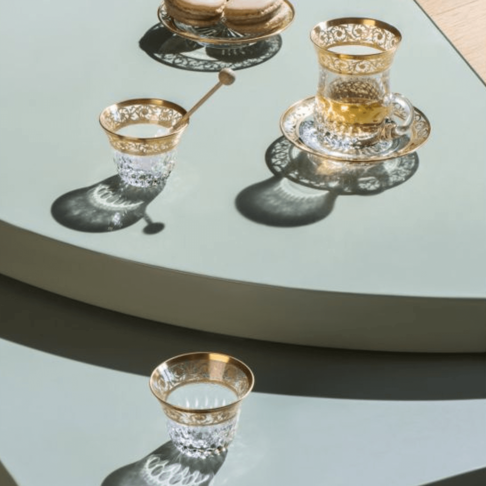 Thistle Oriental Coffee Cup Gold