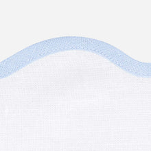 Load image into Gallery viewer, Set of Four Ice Blue Scallop Placemats
