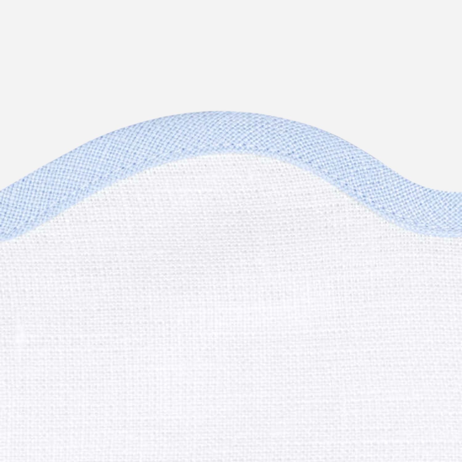 Set of Four Ice Blue Scallop Napkins