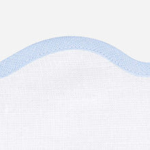 Set of Four Ice Blue Scallop Napkins