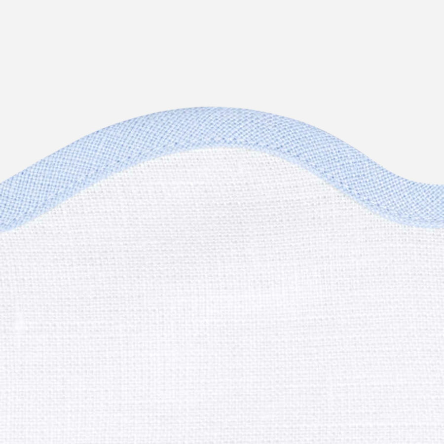 Matouk Set of Four Ice Blue Scallop Napkins