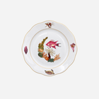 Herend Bermuda Fishes porcelain dinner plate with pink fish, coral and hand-painted marine motifs