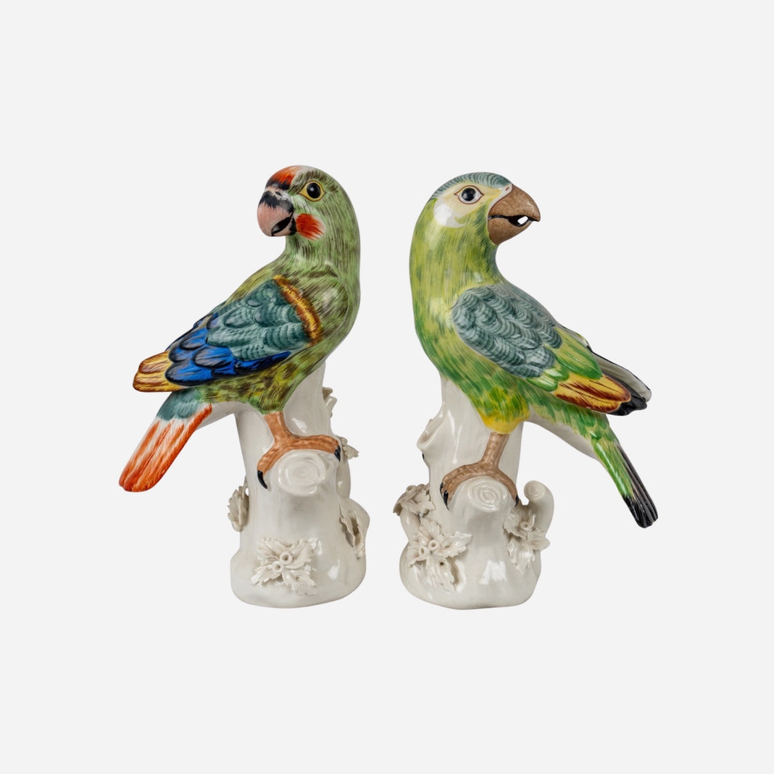 A Pair of Early 20th Century Ceramic Parrots