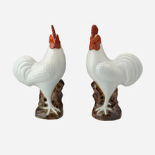 A Pair of Porcelain Roosters