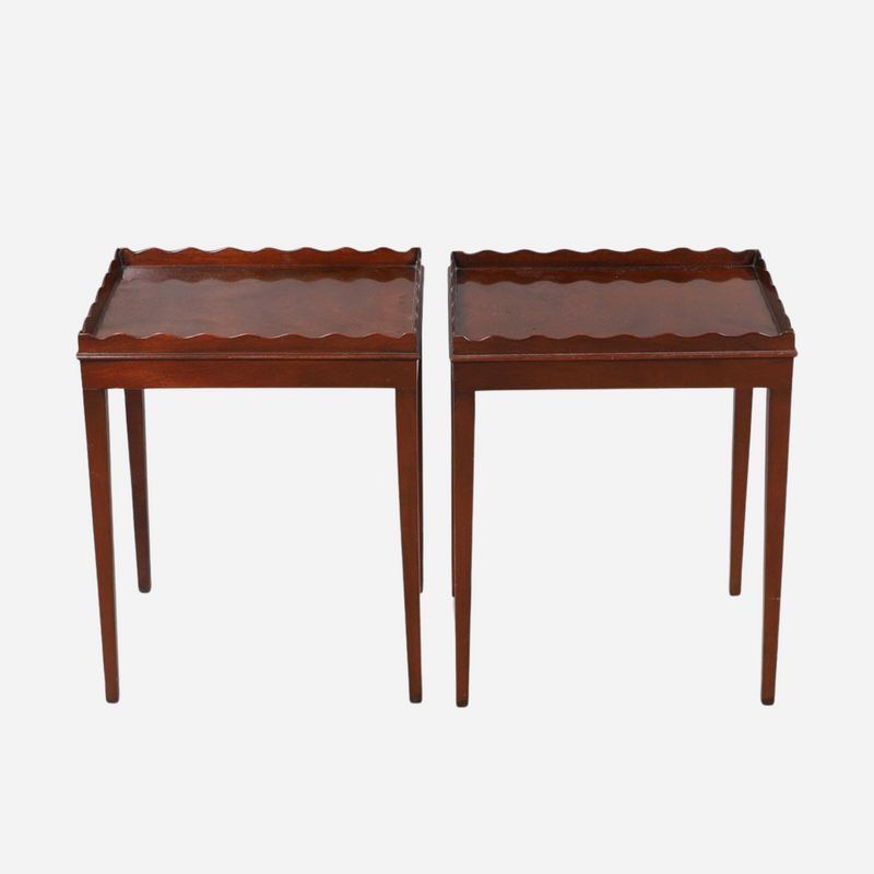 A Pair of Mahogany Scalloped Tables