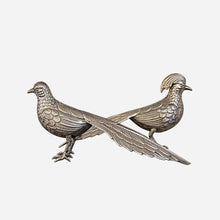 A Vintage Pair of Sterling Silver Pheasants Medium