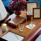 Classic Croc Leather Box Small - Chestnut
