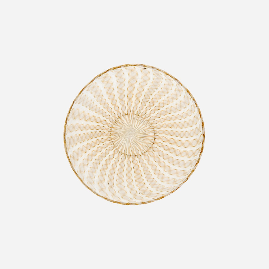 An Antique Salviati Latticino Glass Tray