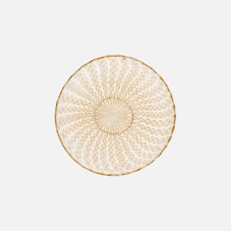 An Antique Salviati Latticino Glass Tray
