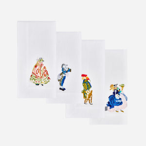 Animaux Hand-Embroidered Dinner Napkin - Set of 4