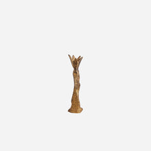 Load image into Gallery viewer, Antique Brass Palm Candlestick
