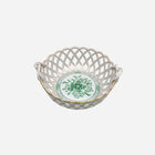 An Antique Herend Apponyi Green Basket