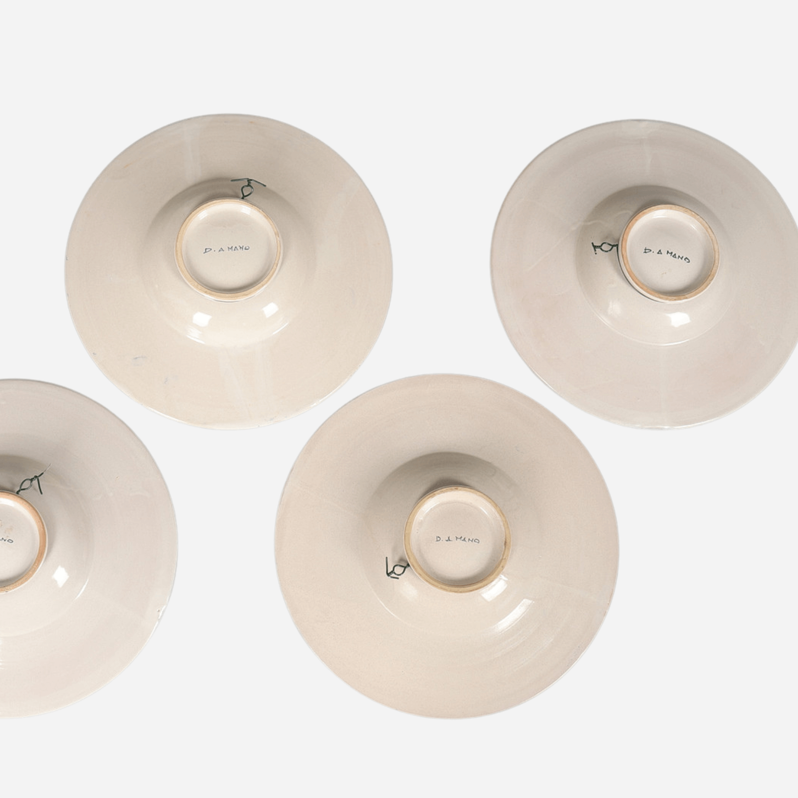 Antique Mallorcan Faience Dishes - Set of 5
