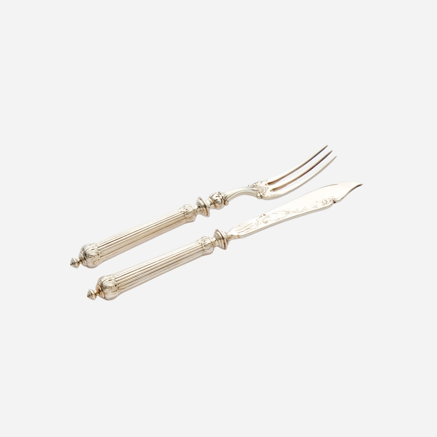 Antiques & Vintage Antique Silver Fruit Cutlery Set