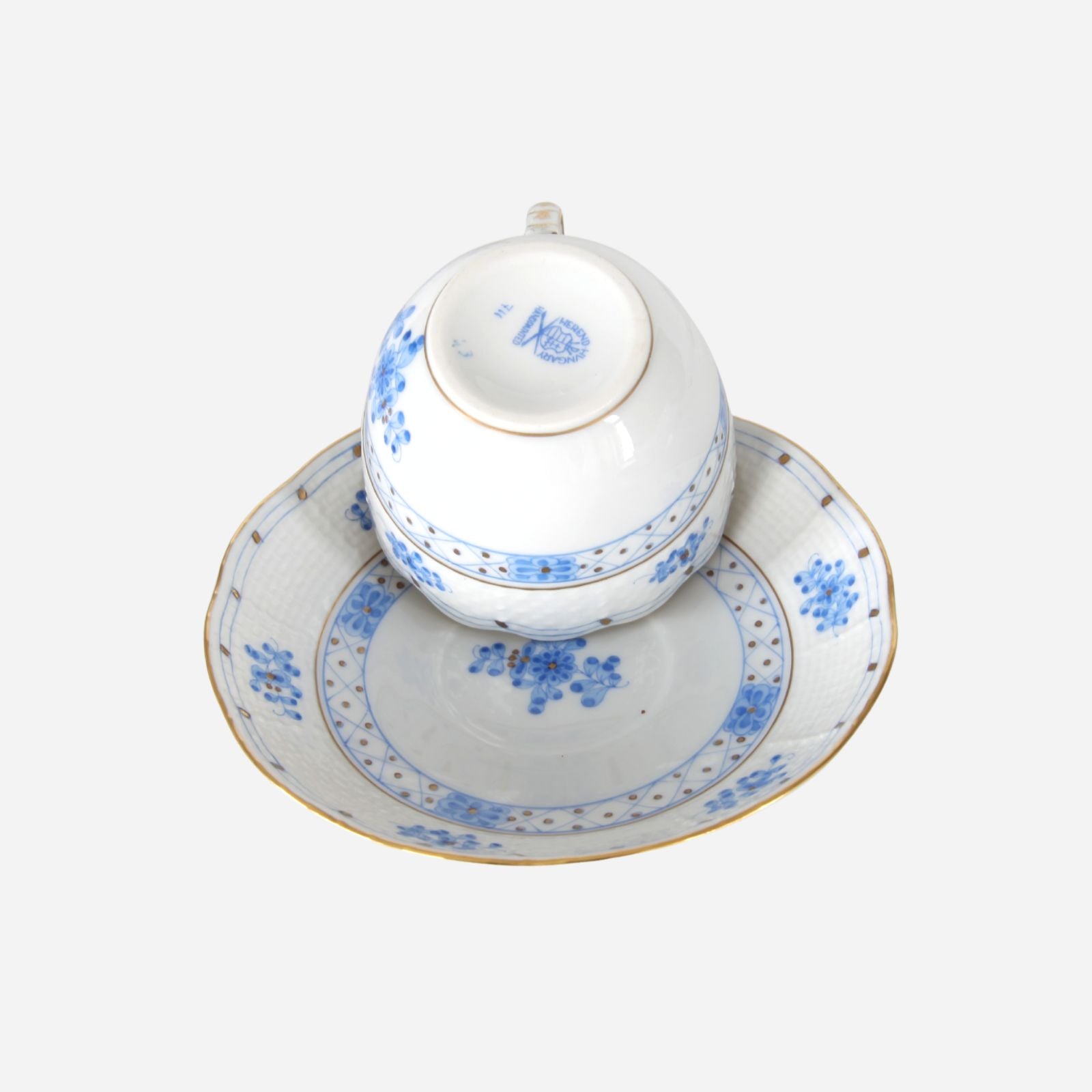 An Antique Herend Apponyi Blue Coffee Service
