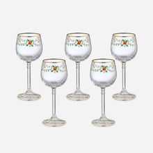 Antique Painted Liquor Glasses - Set of 5