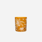 Chinoiserie Monkey Double Old Fashioned Tumbler Amber - Set of 2